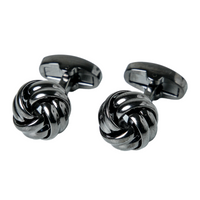 Chokore Chokore  Knot Cufflinks (Black)