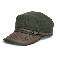 Chokore Chokore Breathable Flat Top Cap with Belt (Army Green)