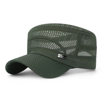 Chokore Chokore Summer Flat Top Cap in Mesh Fabric (Army Green)