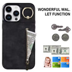 Chokore Chokore Monogram Print Cover  for iPhone Chokore Leather Mobile Cover With Flip Wallet (Black)