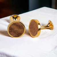 Chokore Chokore Gold and Wood Premium Range of Cufflinks