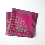 Chokore Chokore Pink Elephant Silk Pocket Square - Wildlife Range 