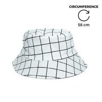 Chokore Chokore Reversible Plaid Bucket Hat (White)