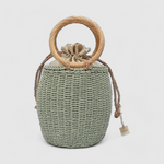 Chokore  Chokore Straw Pot-shaped Bag (Green)