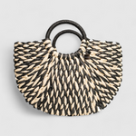 Chokore  Chokore Black and White Rattan Handbag