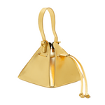 Chokore Chokore Vegan Leather Triangle Potli Bag (Golden) 