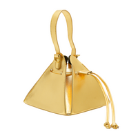 Chokore Chokore Vegan Leather Triangle Potli Bag (Golden)