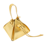 Chokore Chokore Vegan Leather Triangle Potli Bag (Golden) 