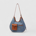 Chokore Chokore Canvas Tote Bag Chokore Faux Denim Retro Hobo Bag (Blue)