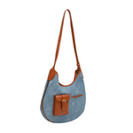 Chokore Chokore Faux Denim Retro Hobo Bag (Blue) 