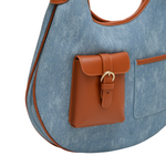 Chokore Chokore Faux Denim Retro Hobo Bag (Blue) 