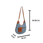 Chokore Chokore Faux Denim Retro Hobo Bag (Blue) 