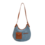 Chokore Chokore Faux Denim Retro Hobo Bag (Blue) 