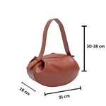 Chokore Chokore Clutch Shoulder Round Hobo Bag (Brown) 