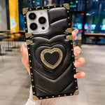 Chokore Chokore 3D Heart Leather Cover with Holder (Black) for Samsung 