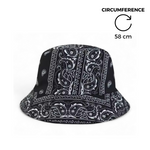 Chokore Chokore Paisley Print Reversible Bucket Hat (Black) 