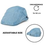 Chokore Chokore Denim Flat Ivy Cap ( Blue & White) 