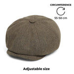 Chokore Chokore Herringbone Vintage Baker Boy Cap (Camel) 