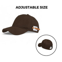 Chokore Chokore Curved Brim Leather Label Baseball Cap (Light Brown)