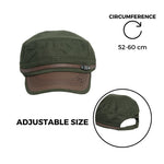 Chokore Chokore Breathable Flat Top Cap with Belt (Army Green) 