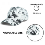 Chokore Chokore Distressed Tie-Dye Baseball Cap (Gray & White) 