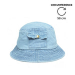 Chokore Chokore Denim Pocket-style Bucket Hat (Light Blue) 