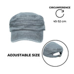 Chokore Chokore Faded Cotton Flat Top Cap (Gray) 