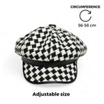 Chokore Chokore Vintage Checkerboard Beret Cap (Black & White) 