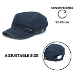 Chokore Chokore Classic Flat Top Cap with Curved Brim (Blue) 