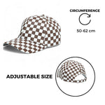 Chokore Chokore Checkerboard Print Baseball Hat (Brown) 