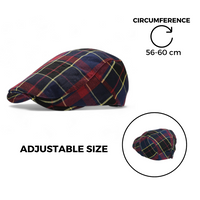 Chokore Chokore Classic Checked Ivy Cap (Navy Blue)