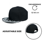 Chokore Chokore American Flat Brim Printed Baseball Cap (Black) 