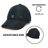 Chokore Chokore Curved Brim Diamond Check Ear Protective Baseball Cap (Solid Black)