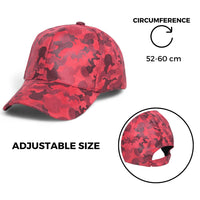 Chokore Chokore Suede Camouflage Curved Brim Baseball Cap (Red)