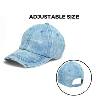 Chokore Chokore Distressed Denim Baseball Cap (Light Blue)