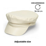 Chokore Chokore Retro Leather Beret Cap (White) 