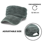 Chokore Chokore Faded Cotton Flat Top Cap (Army Green) 