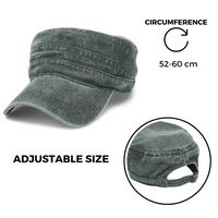 Chokore Chokore Faded Cotton Flat Top Cap (Army Green)