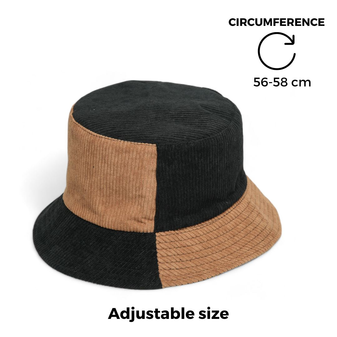 Chokore Double Tone Reversible Corduroy Bucket Hat (Camel)