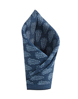 Chokore Chokore Navy Blue Silk Pocket Square - Indian At Heart line