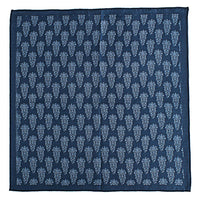 Chokore Chokore Navy Blue Silk Pocket Square - Indian At Heart line