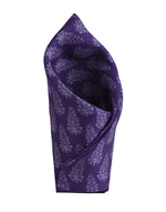 Chokore Chokore Deep Purple Silk Pocket Square - Indian At Heart line 