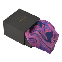 Chokore Chokore Navy blue & purple Silk Pocket Square from the Marble Design range