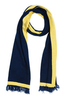 Chokore Chokore Two-in-One Men's Classic Plain Yellow and Blue color Woolen Mufflers Cum Scarves Cum Stole For Men And Women