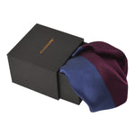 Chokore Chokore 2-in-1 Burgundy & Blue Silk Pocket Square from the Solids Line 