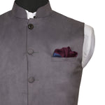 Chokore Chokore 2-in-1 Burgundy & Blue Silk Pocket Square from the Solids Line 