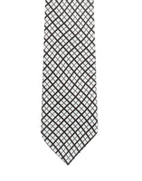 Chokore Chokore Black & White Silk Tie - Plaids line